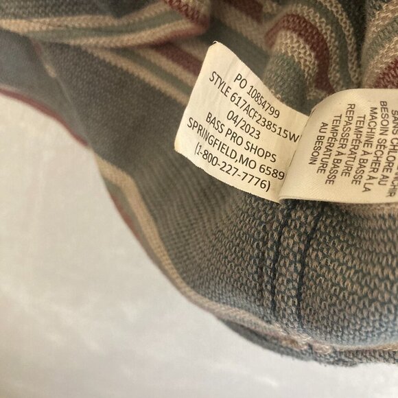 Ascend Mens Flannel Long Sleeve Button Up Shirt Medium M Pocket Textured Stripes - Picture 8 of 11